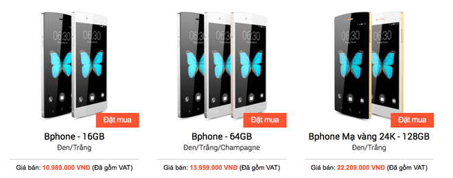 
Mức giá của Bphone vẫn được giữ nguyên sau 2 năm
