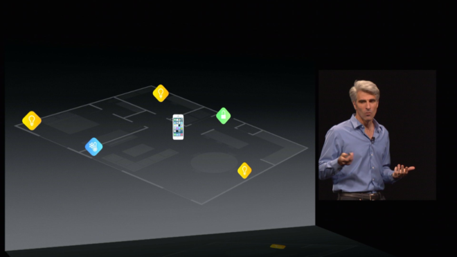 Craig Federighi - Phó Chủ tịch cấp cao phụ trách công nghệ phần mềm của Apple công bố HomeKit.