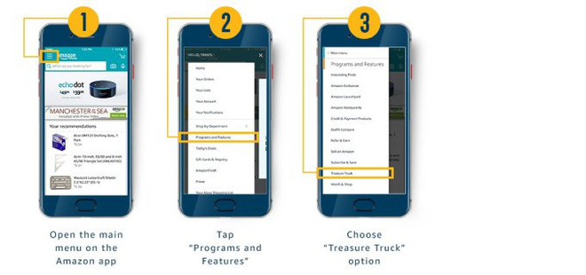 Ứng dụng Amazon sẽ cập nhật thêm tính năng Treasure Truck.