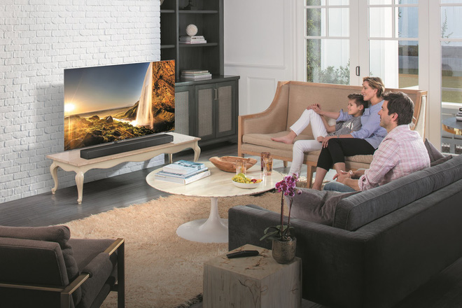 Samsung Soundbar Sound+ MS750 hứa hẹn sẽ mang đến trải nghiệm âm thanh tuyệt vời cho người dùng trong không gian giải trí tại gia