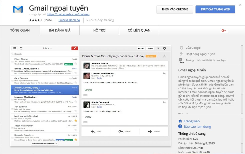 Gmail và tính năng