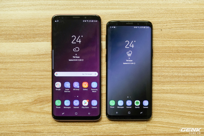 
Galaxy S9+ với màn hình 6.2 inch và Galaxy S9 với màn hình 5.8 inch
