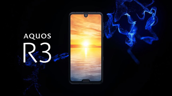 Sharp Aquos R3 ra mắt: Màn hình 2 tai thỏ, tần số quét 120Hz, Snapdragon 855... - Ảnh 1.