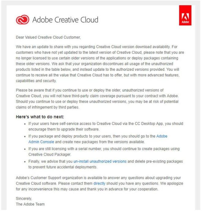Người dùng các phiên bản cũ của phần mềm Adobe sẽ có thể bị kiện - Ảnh 2.