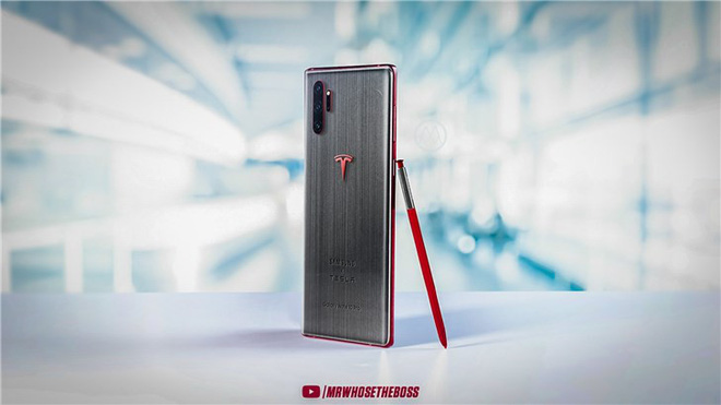 Samsung Galaxy Note 10 Pro bản đặc biệt dành riêng cho fan Tesla lộ thiết kế cực kỳ ấn tượng - Ảnh 1.
