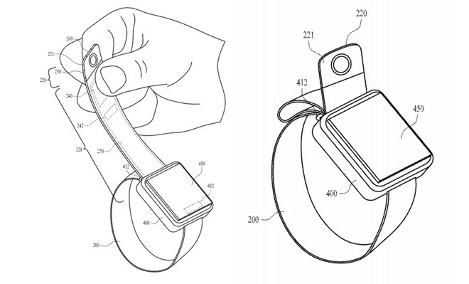 Apple Watch tương lai sẽ được trang bị camera đặt ở cuối dây đeo? - Ảnh 1.