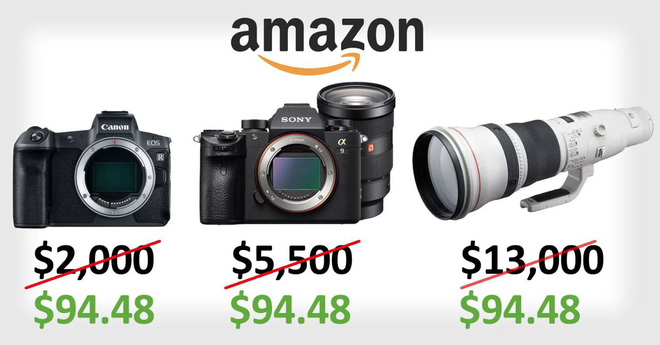 Amazon gặp lỗi, bán máy ảnh và ống kính trị giá hơn 13.000 USD ở mức 100 USD - Ảnh 1.