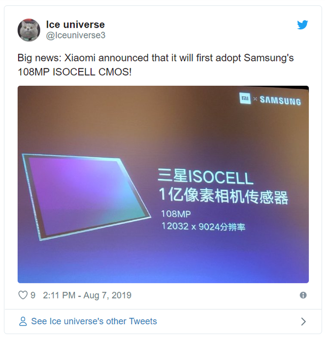 Xiaomi sắp đưa cảm biến siêu khổng lồ 108 MP của Samsung lên điện thoại của mình - Ảnh 2.