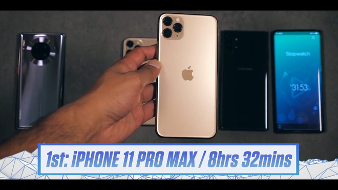 iPhone 11 Pro Max đánh bại Galaxy Note 10+ và Huawei Mate 30 Pro về thời lượng pin - Ảnh 7.