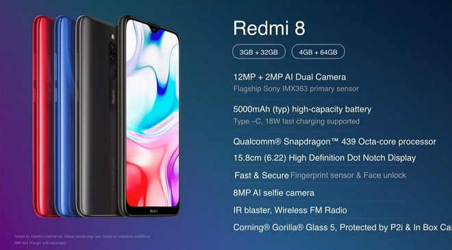 Redmi 8 ra mắt: Smartphone giá rẻ với chip Snapdragon 439, camera kép, pin 5.000 mAh, 112 USD - Ảnh 1.