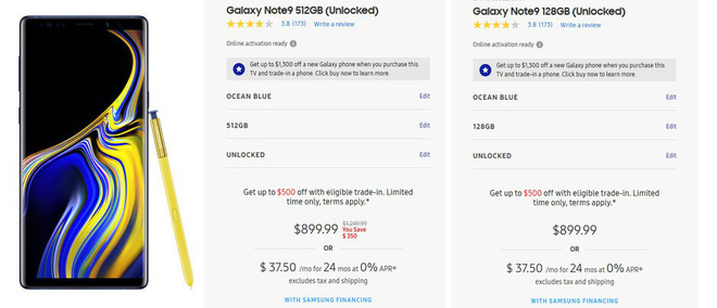 Chuyện lạ: Samsung đang bán Galaxy Note 9 512GB và Note 9 128GB với giá ngang nhau - Ảnh 1.