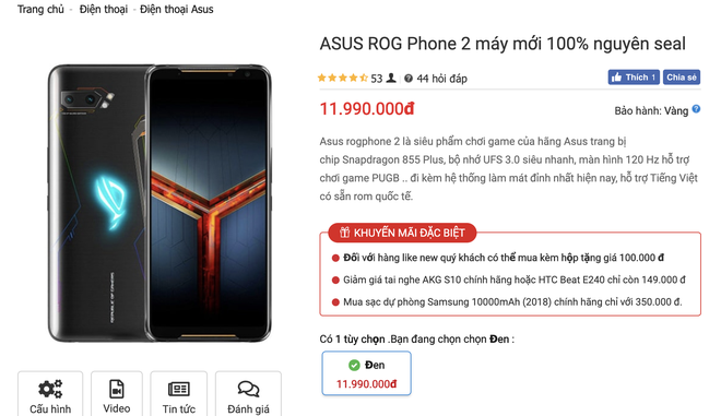 ASUS ROG Phone 2 công bố giá chính hãng 22 triệu, trong khi hàng xách tay chỉ đang ở ngưỡng 12 triệu đồng và bán ra từ nhiều tháng trước - Ảnh 4.