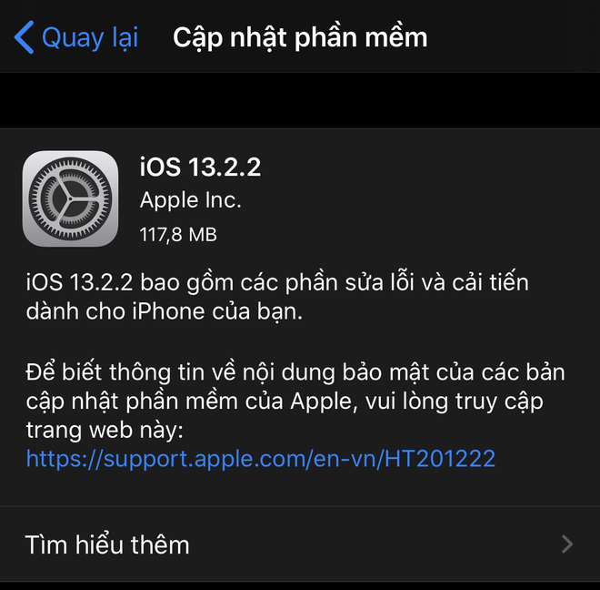 Apple tung ra iOS 13.2.2 sửa lỗi đa nhiệm trên iPhone và iPad - Ảnh 1.