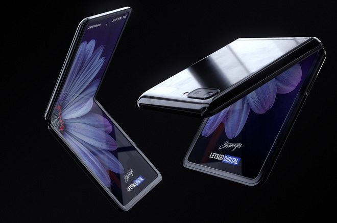Chiêm ngưỡng Samsung Galaxy Z Flip sắp ra mắt với thiết kế gập vỏ sò - Ảnh 1.