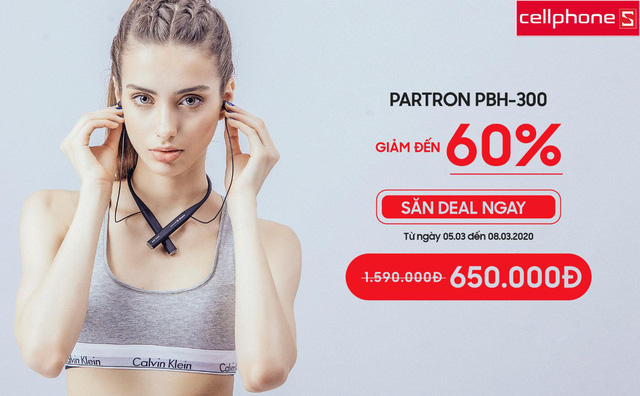 Quà ngon 8/3: Giảm đến 60 % tai nghe Partron PBH-300 tại CellphoneS - Ảnh 1.