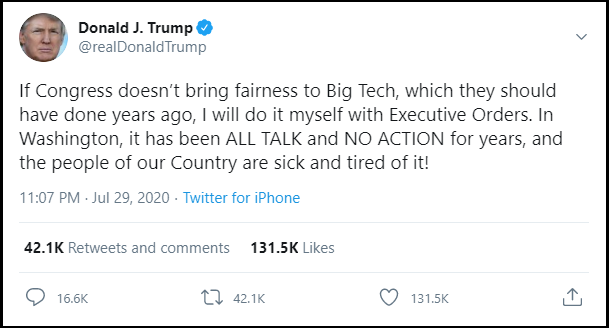  Ông Trump dọa xử nhóm Big Tech nếu Quốc hội Mỹ không làm gì - Ảnh 2.