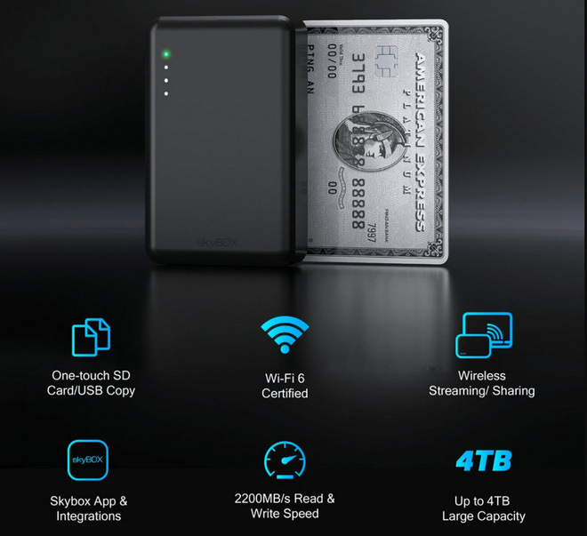 Skybox: Ổ SSD không dây nhỏ nhất thế giới, chỉ bằng một chiếc thẻ tín dụng - Ảnh 2.