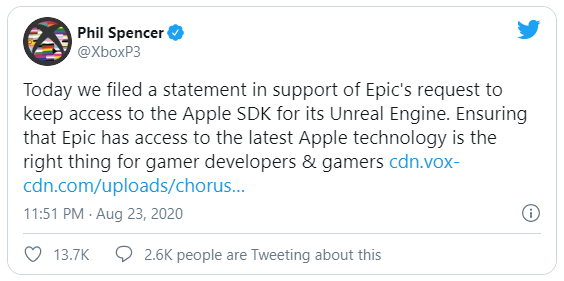 E ngại đòn trả đũa thảm khốc của Apple, Microsoft lên tiếng ủng hộ Epic - Ảnh 2.