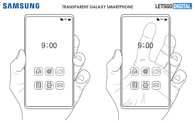 Samsung đăng ký bằng sáng chế smartphone trong suốt, có thể nhìn xuyên từ trước ra sau - Ảnh 1.