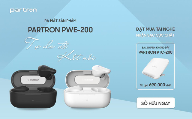 Partron giới thiệu tân binh mới True Wireless PWE-200, cải tiến tuyệt vời – Tặng quà lớn khi đặt mua sớm - Ảnh 1.