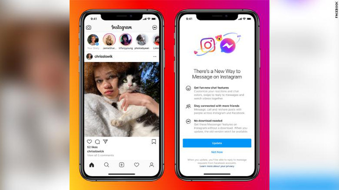 Facebook thực hiện cập nhật lớn đầu tiên trong kế hoạch liên kết Instagram, Messenger và WhatsApp - Ảnh 1.