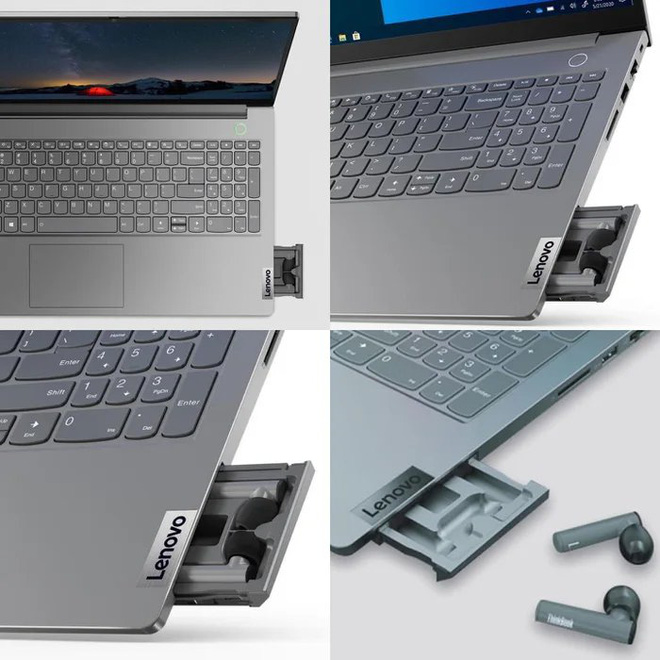 Lenovo ra mắt laptop tích hợp sẵn... khay đựng tai nghe - Ảnh 1.