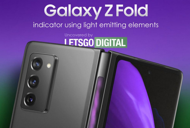 Galaxy Z Fold 3 có thể trang bị dải đèn LED thông báo ngay trên bản lề? - Ảnh 1.