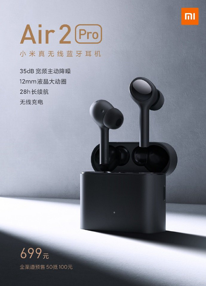 Xiaomi ra mắt tai nghe không dây Mi Air 2 Pro, có chống ồn ANC, pin 7 giờ, giá 2.4 triệu đồng - Ảnh 1.