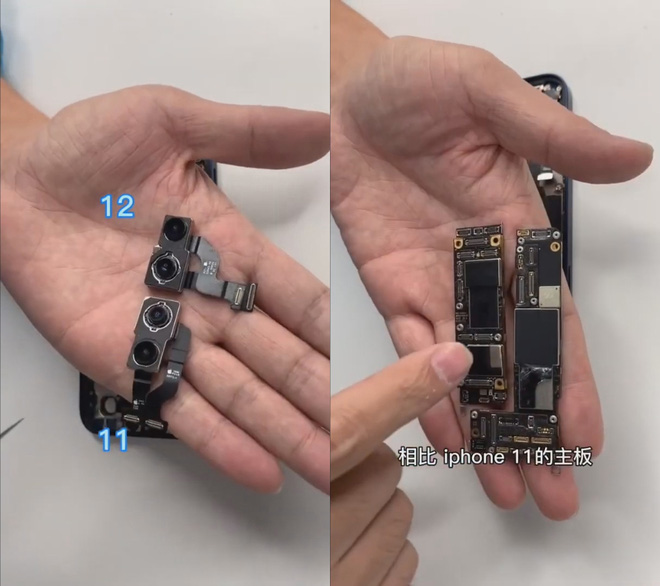 Video mổ bụng iPhone 12: Màn hình mỏng hơn, pin nhỏ hơn, bo mạch hình chữ L - Ảnh 4.