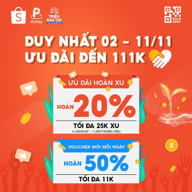 Người dùng ví AirPay bắt ngay cơ hội săn Scan & Pay voucher 1K cùng ưu đãi kép giảm 111K cực hot! - Ảnh 3.