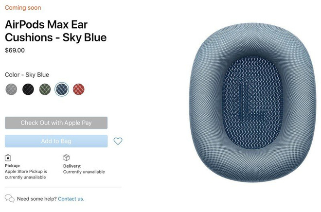 Đệm tai thay thế cho AirPods Max của Apple có giá lên tới 69 USD, không có củ sạc, cáp âm thanh giá 35 USD - Ảnh 1.