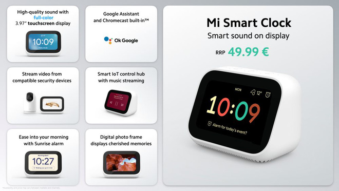 Xiaomi ra mắt đồng hồ báo thức thông minh Mi Smart Clock: Màn hình cảm ứng 3,97 inch, nhiều tính năng hay ho, giá 1,4 triệu đồng - Ảnh 2.