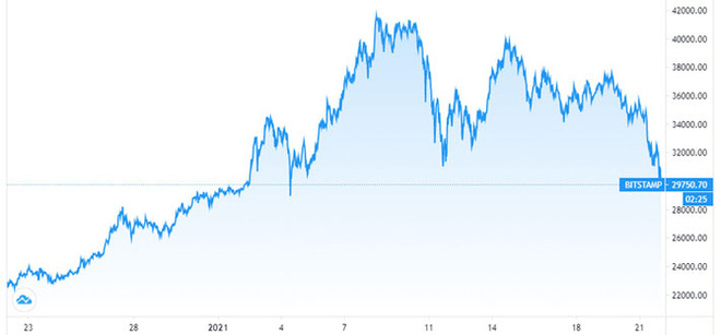 Lo ngại Mỹ siết giám sát, giá Bitcoin lao dốc về dưới 30.000 USD - Ảnh 2.