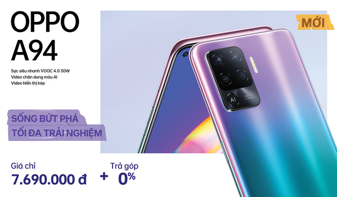 OPPO A94 ra mắt tại VN: Màn hình AMOLED, camera 48MP, Helio P95, pin 4310mAh, giá 7.69 triệu đồng - Ảnh 3.