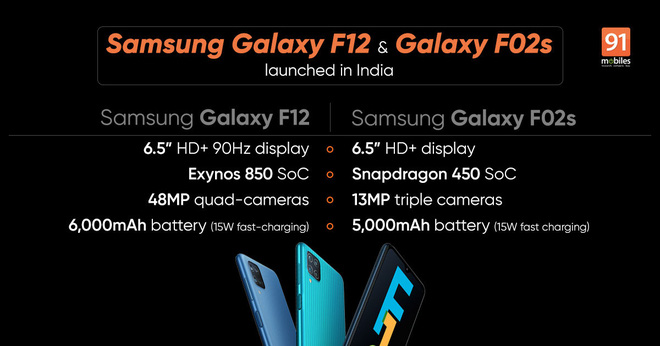 Samsung ra mắt Galaxy F12 và F02s: Pin 6000mAh, màn hình 90Hz, giá từ 3.5 triệu đồng - Ảnh 3.