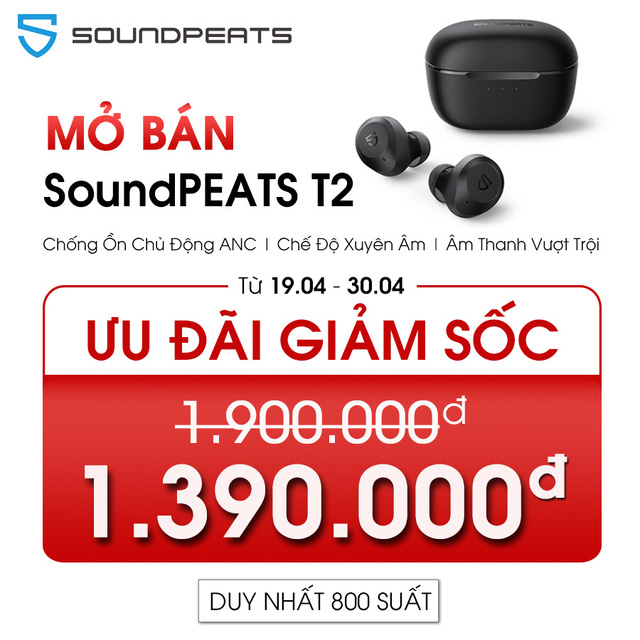 Tai nghe SoundPEATS T2: Chống ồn chủ động, chế độ xuyên âm và nghe nhạc tới 30 giờ, giá giảm sốc trước lễ? - Ảnh 5.