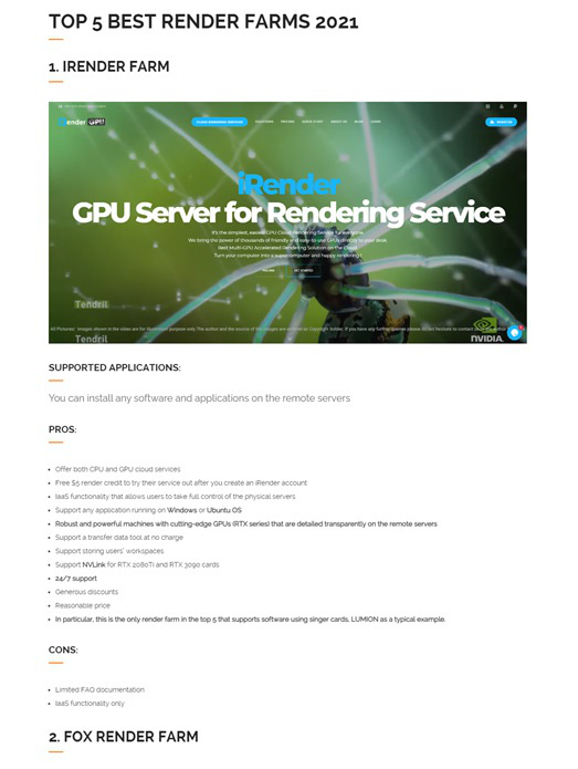 Một loạt bảng xếp hạng nổi tiếng quốc tế về dịch vụ Cloud Rendering gọi tên iRender Việt Nam - Ảnh 2.