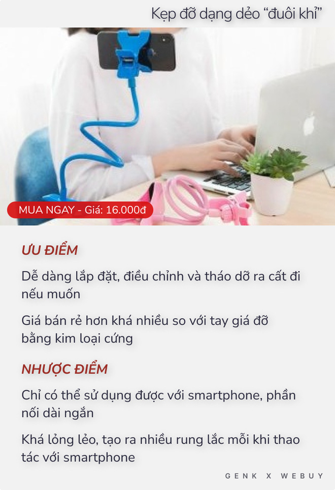 So kè chất lượng 2 loại kẹp smartphone dành cho hội người lười thích xem phim trên giường - Ảnh 13.