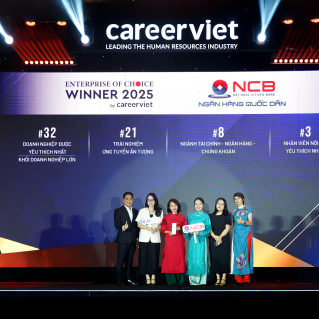 NCB được xướng tên trong Top 3 “Doanh nghiệp được nhân viên nội bộ yêu thích nhất”