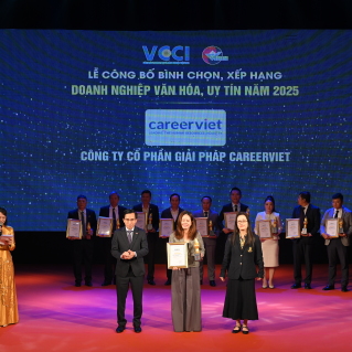CareerViet Được Vinh Danh "Doanh Nghiệp Văn Hóa, Uy Tín Năm 2025" Do VCCI tổ chức