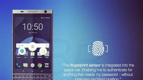 BlackBerry Mercury lộ diện: Màn hình uốn cong kết hợp bàn phím QWERTY