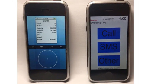 Đây là 2 hệ điều hành đầu tiên được thử nghiệm trên nguyên mẫu iPhone