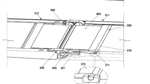 Bằng sáng chế thiết bị có màn hình gập bằng bản lề của Samsung, sản phẩm mới nào đây?