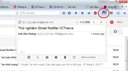 Hướng dẫn cách sử dụng Gmail Notifier để báo có email mới