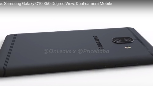 Galaxy C10 tiếp tục rò rỉ ảnh render rõ nét: camera kép, có nút chuyên dụng cho Bixby