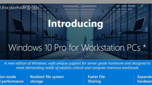 Microsoft tiết lộ phiên bản Windows 10 Workstation cho siêu máy tính