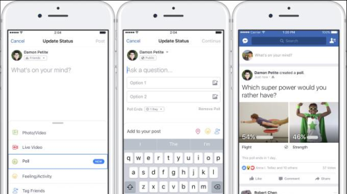 Facebook chính thức cho người dùng sử dụng tính năng tạo poll