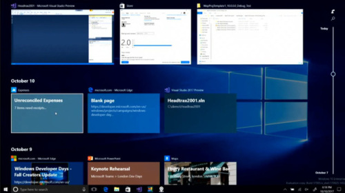 Những bằng chứng đầu tiên của tính năng Windows Timeline xuất hiện trên bản Build Windows 10 RS4