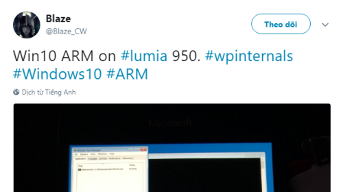 Cài đặt thành công hệ điều hành Windows 10 cho Lumia 950