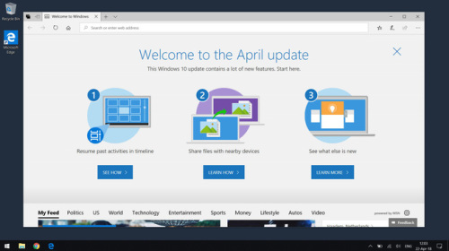 Bản cập nhật tính năng sắp ra mắt của Windows 10 sẽ được gọi là "April Update"